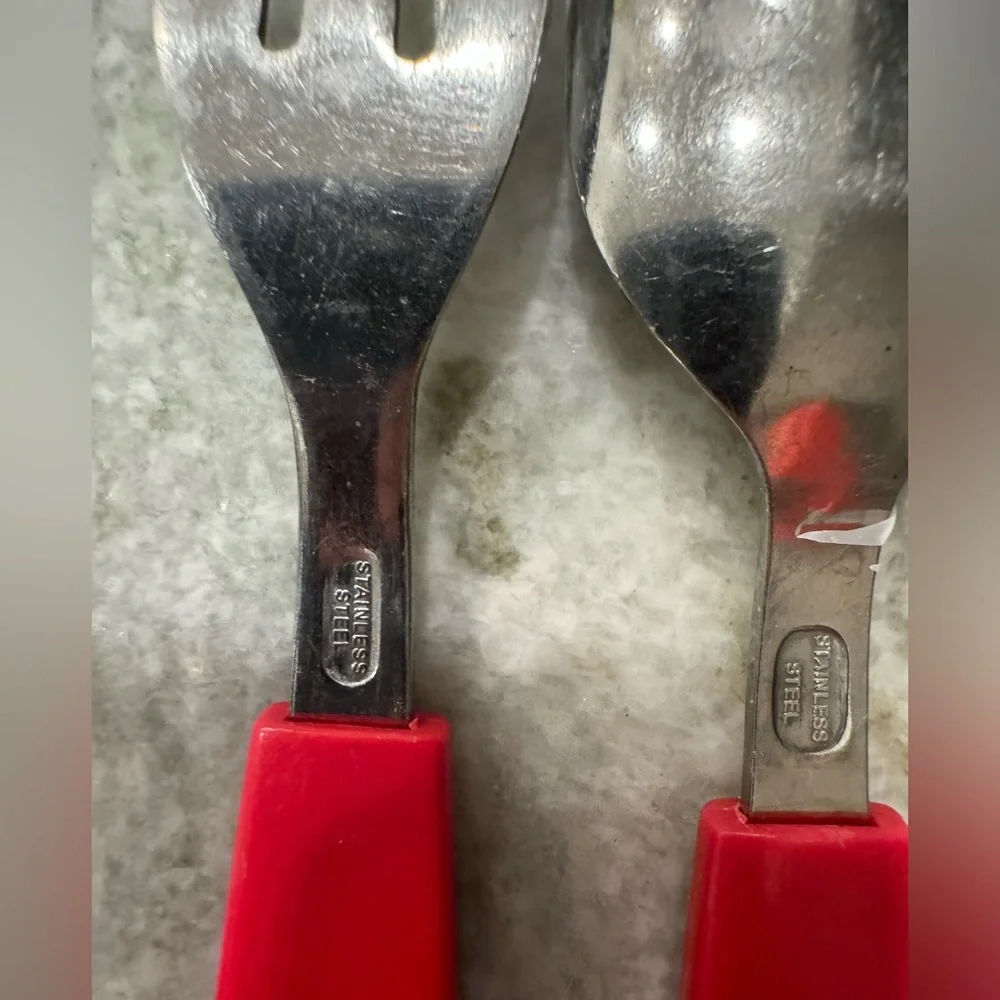 Vintage hello kitty utensil set. Hello kitty fork and spoon.